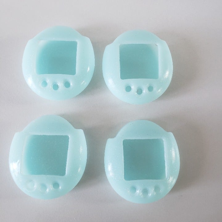 4 Glitter Blue Silicone Tamagotchi Conne