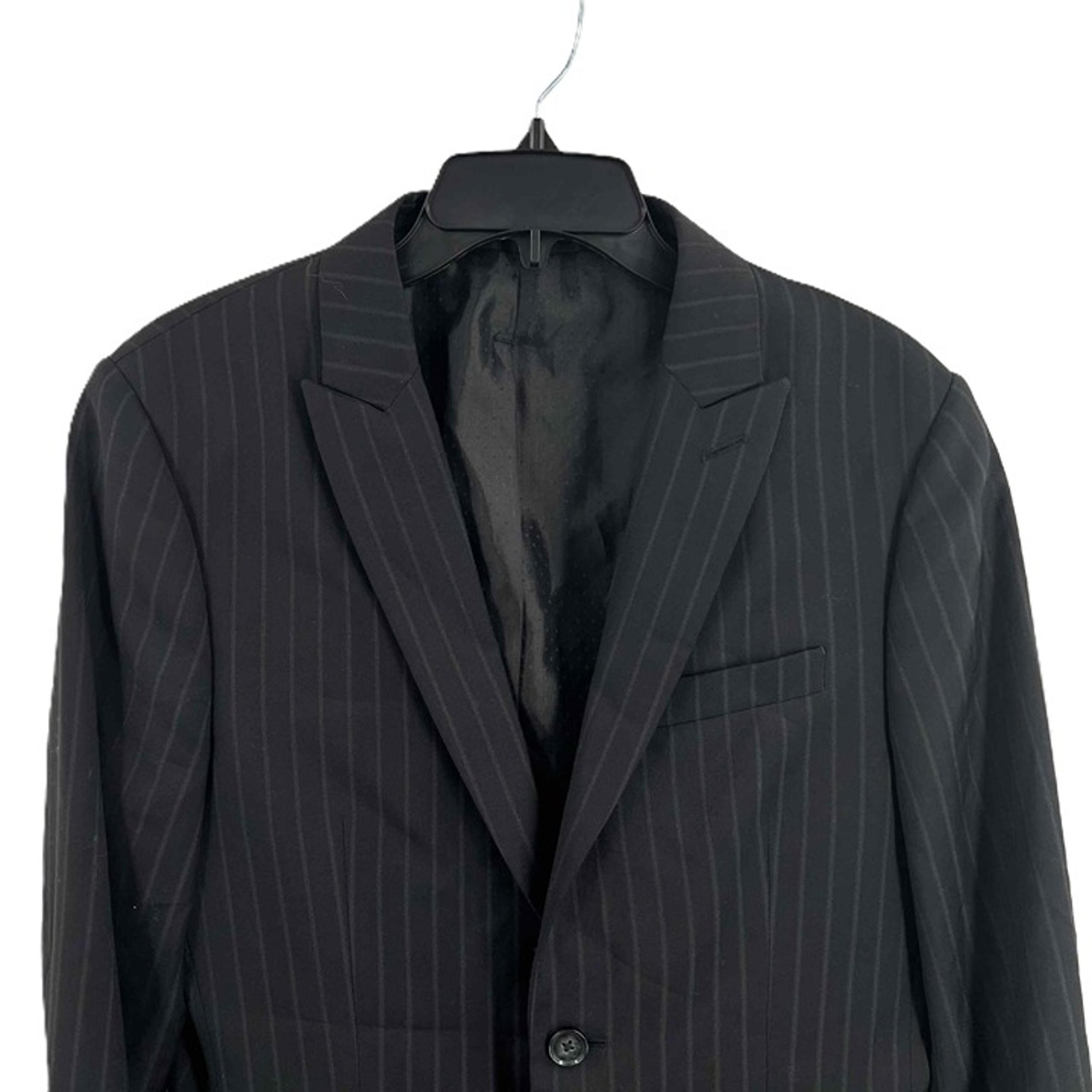 Express Black Gray Pinstripe Two Button Single Breasted Blazer Mens Size 38S