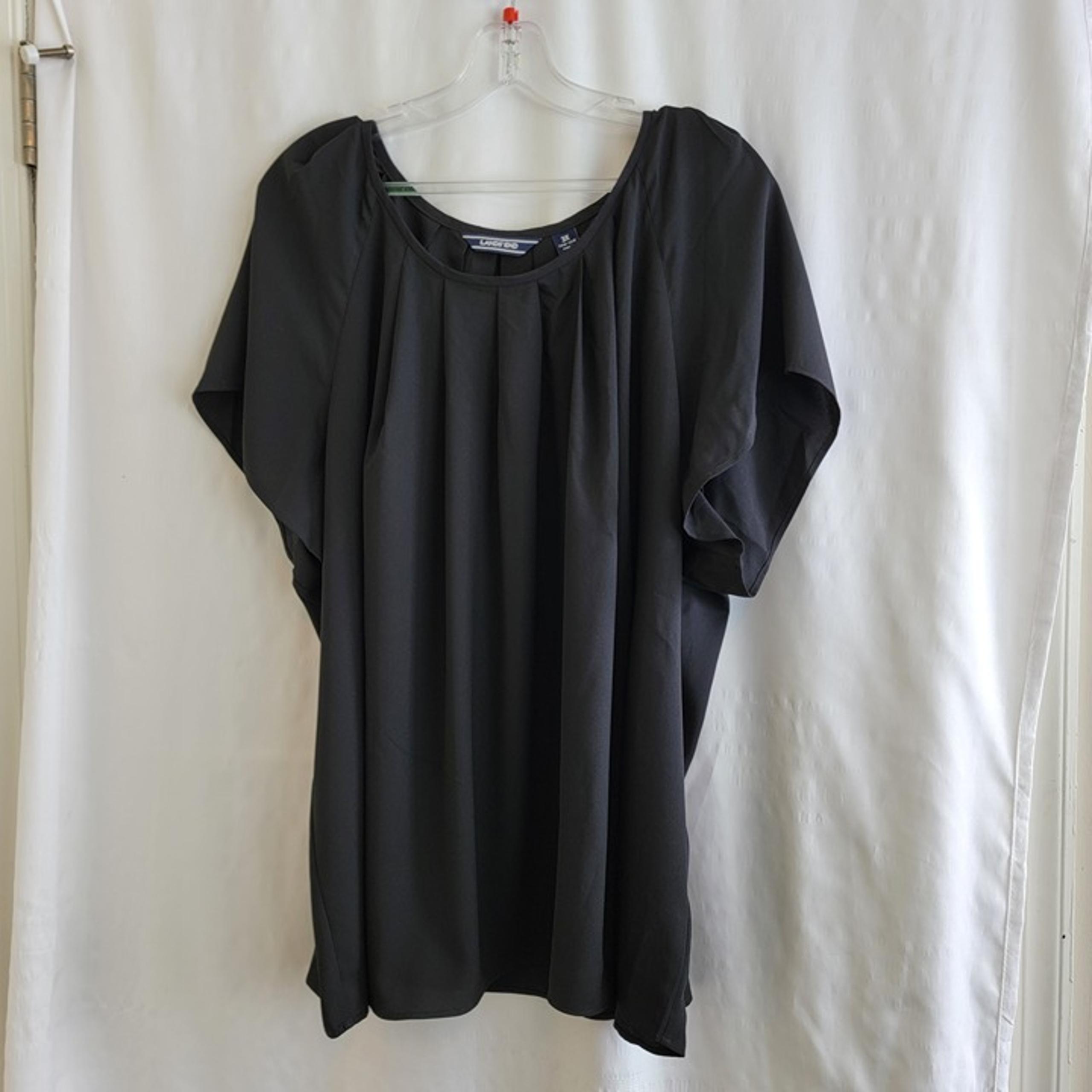 Lands' End Women's Pleated Blouse 3X(24W-26W) NWOT Plus Size