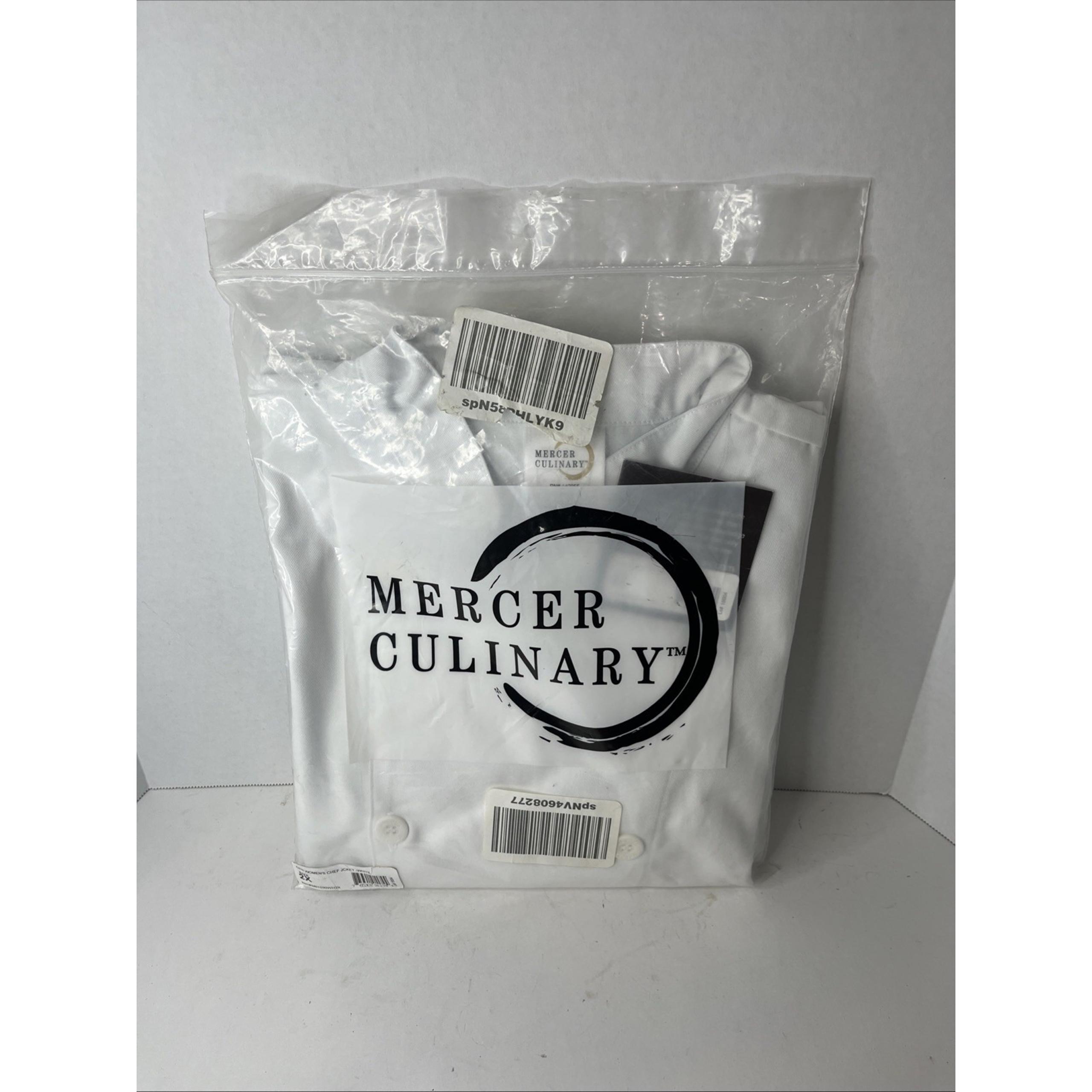 Mercer Culinary M61030WH2X Genesis Women's White Long Sleeve Chef Jacket - XXL