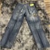 Indigo Red Jean's Old School Baggy Mens Long Denim Rapper Jeans Embroiled Rare