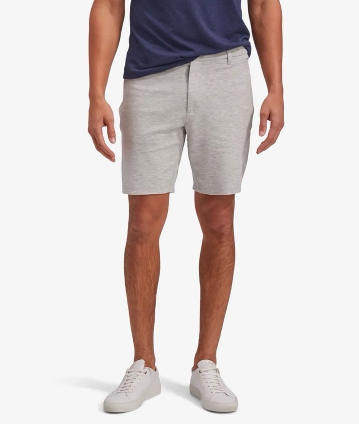 Mizzen+Main Performance Men's 38W / 8L Light Gray Heather ProFlex Shorts