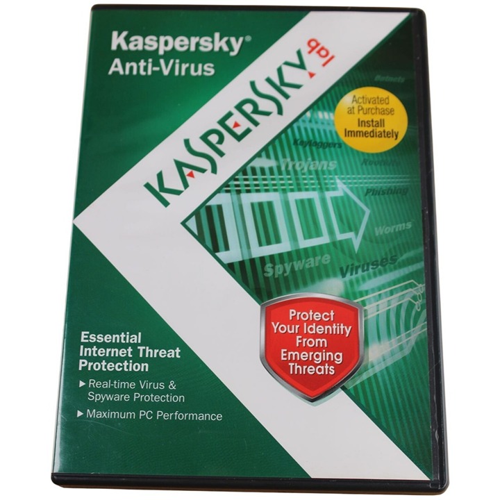 Kaspersky Anti-Virus Software For PC Internet Threat Protection CD KEY INCLUDED