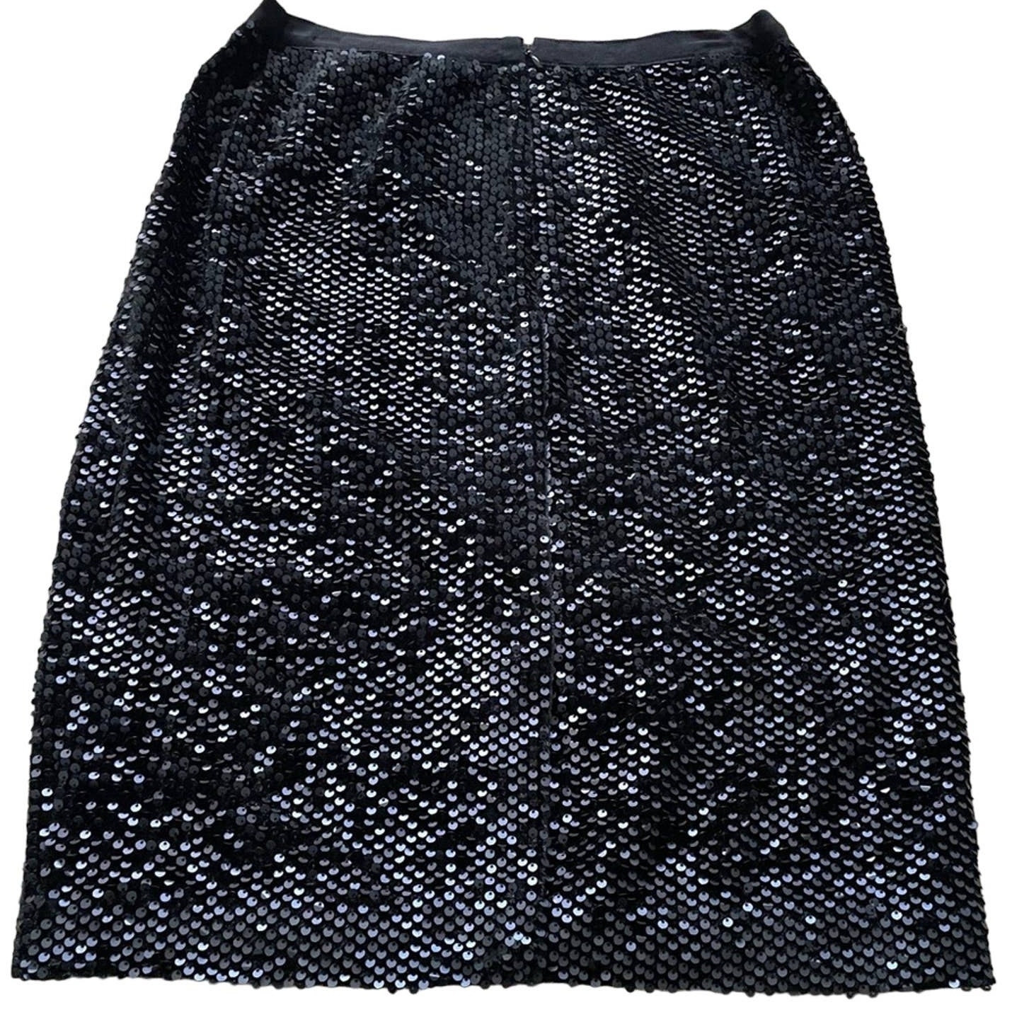 Ann Taylor Blue-Black Paillette Covered Velvet Skirt Size 10 NWOT