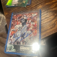 Charlie Sanders autograph upper deck, AL/164, 1997 blue autograph