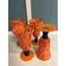4 Stunning Artistic Murano? Blown Mottled Multicolor Fluted Water Glasses