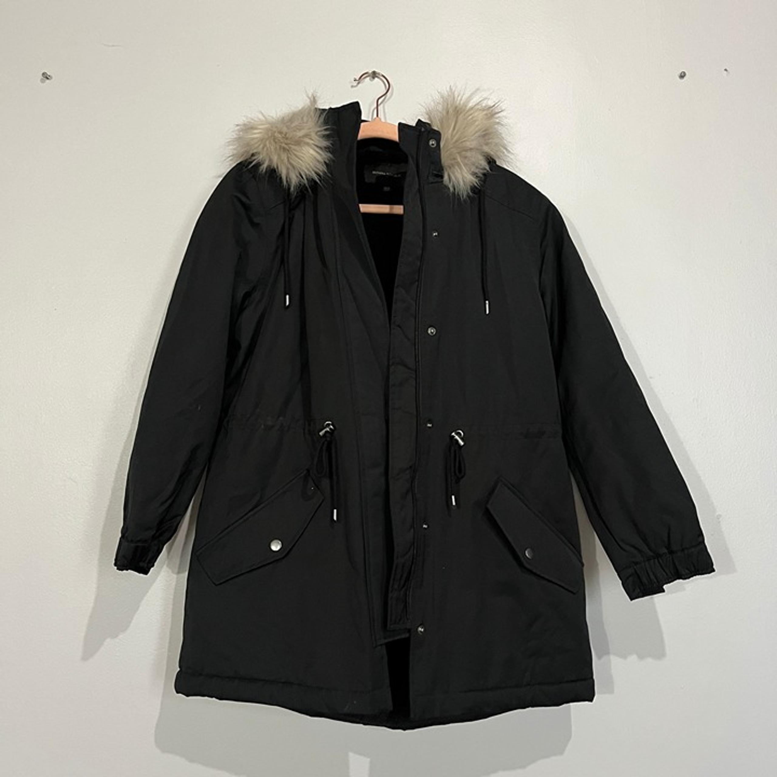Banana Republic Black Parka Jacket - Size Medium (Petite)