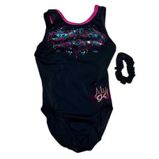 GK Girls Aly Railman Berry Bloom Leotard Size Large NWT NEW