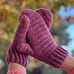 Hand Crocheted Pink Mittens in Small Adult Size for Girls, Women, Teen, Adult