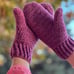 Hand Crocheted Pink Mittens in Small Adult Size for Girls, Women, Teen, Adult
