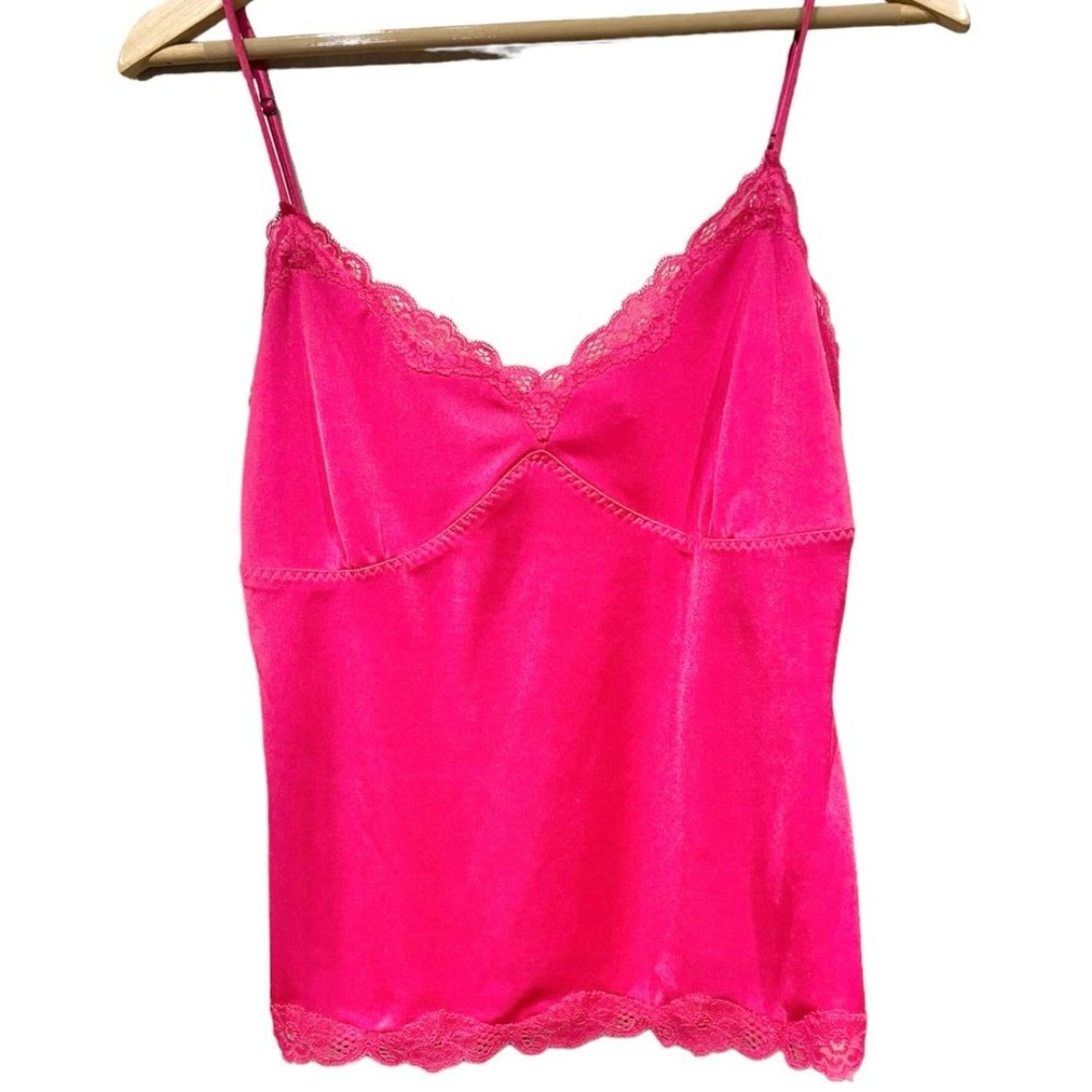 The Limited 90s Y2K Vintage Camisole Top Spaghetti Strap Hott Pink Size Medium