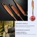 Professional Wooden Handle Gold utensils