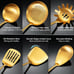 Professional Wooden Handle Gold utensils