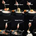 Professional Wooden Handle Gold utensils