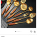 Professional Wooden Handle Gold utensils