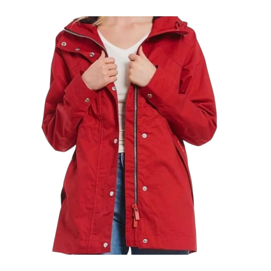 Hunter Cotton Smock Rain Jacket Water Resistant Hood Mesh Lined Drawstring Small