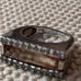 Vintage Size 6 Sterling Silver Champagne & Clear Gemstone Ring