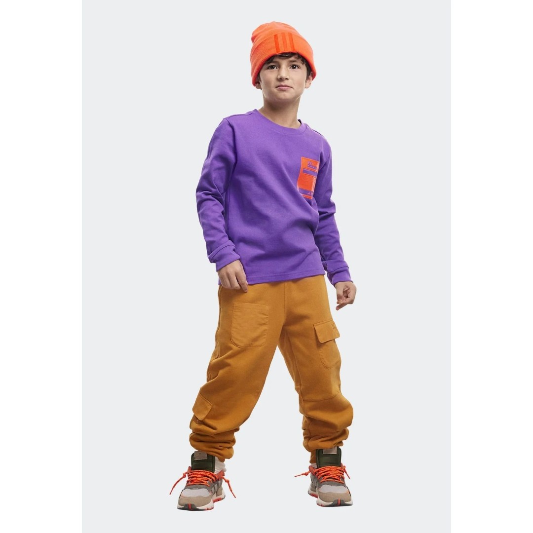 Adidas x IVY PARK Youth Long Sleeve Graphic T-Shirt, Active Purple, Size Youth L