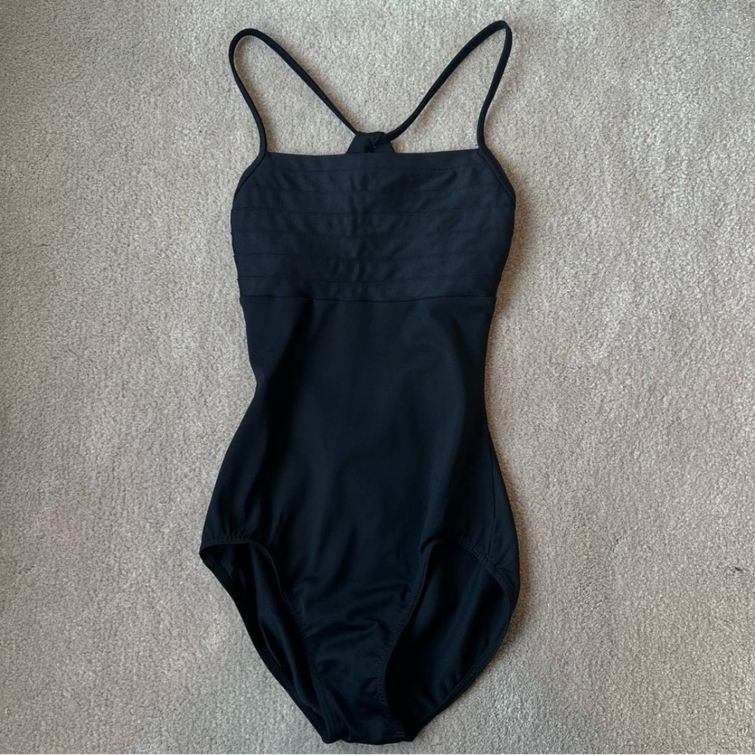 Mirella Black Camisole Leotard Size Petite (XS)