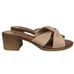 Mila Paoli Leather Heel Sandals Mules Slip On Pink Nude Women’s Size 9 Italy