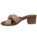 Mila Paoli Leather Heel Sandals Mules Slip On Pink Nude Women’s Size 9 Italy
