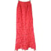 Available Vivid Orange Maxi Pencil Lace Flowers Skirt Size S Nwt