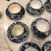 Vintage Royal Crown Derby Blue Mikado set of 9 tea cups
