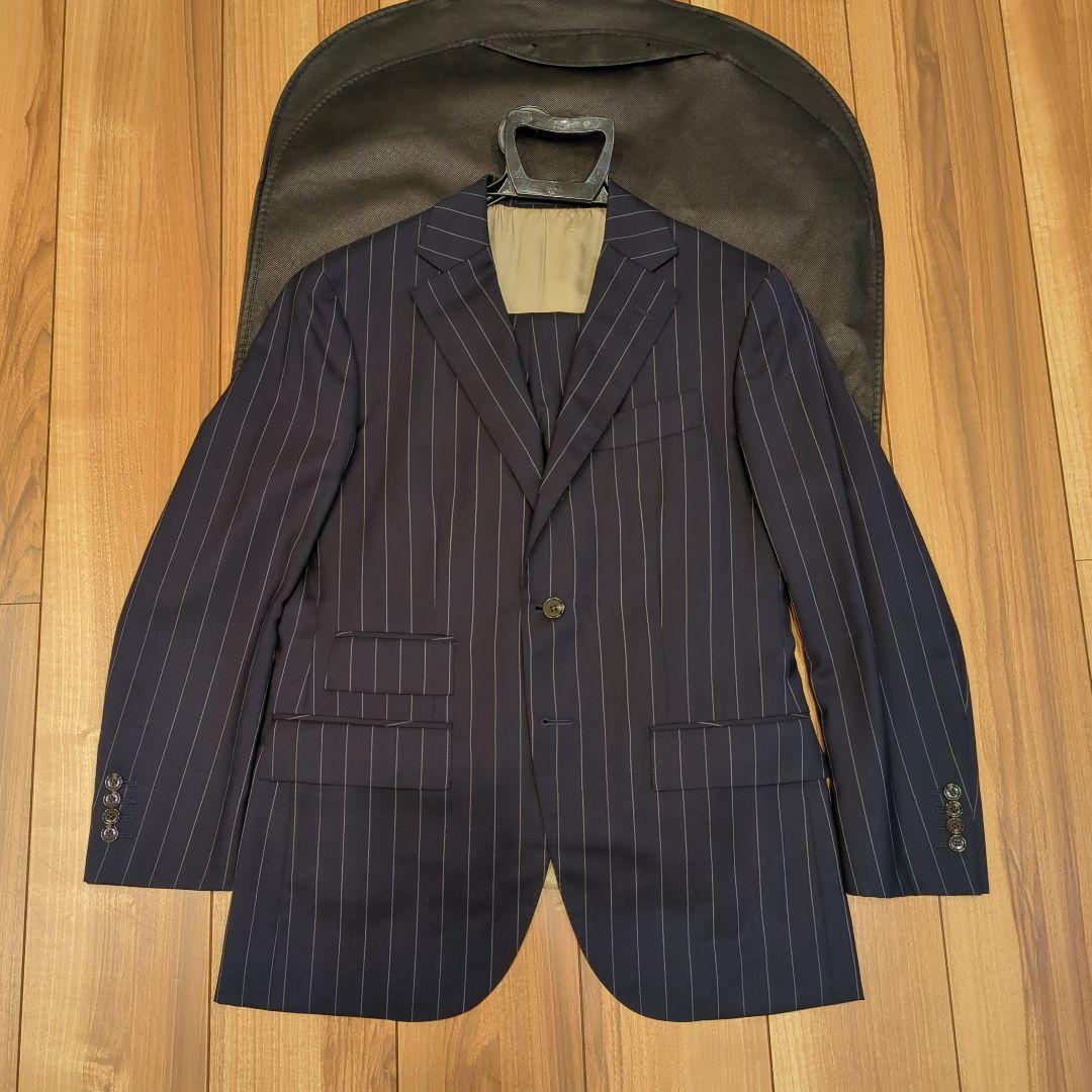 Miyuki Navy Striped Business Suit (3 Seasons, Except for Midwinter)