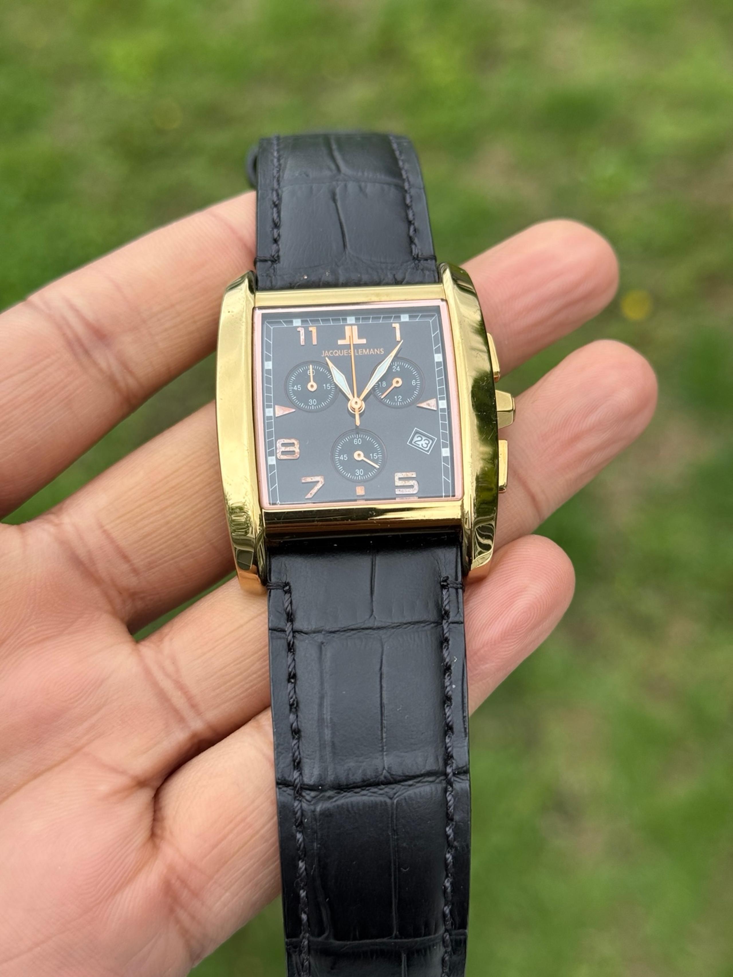 Jacques Lemans Gold and Black Men's Watch