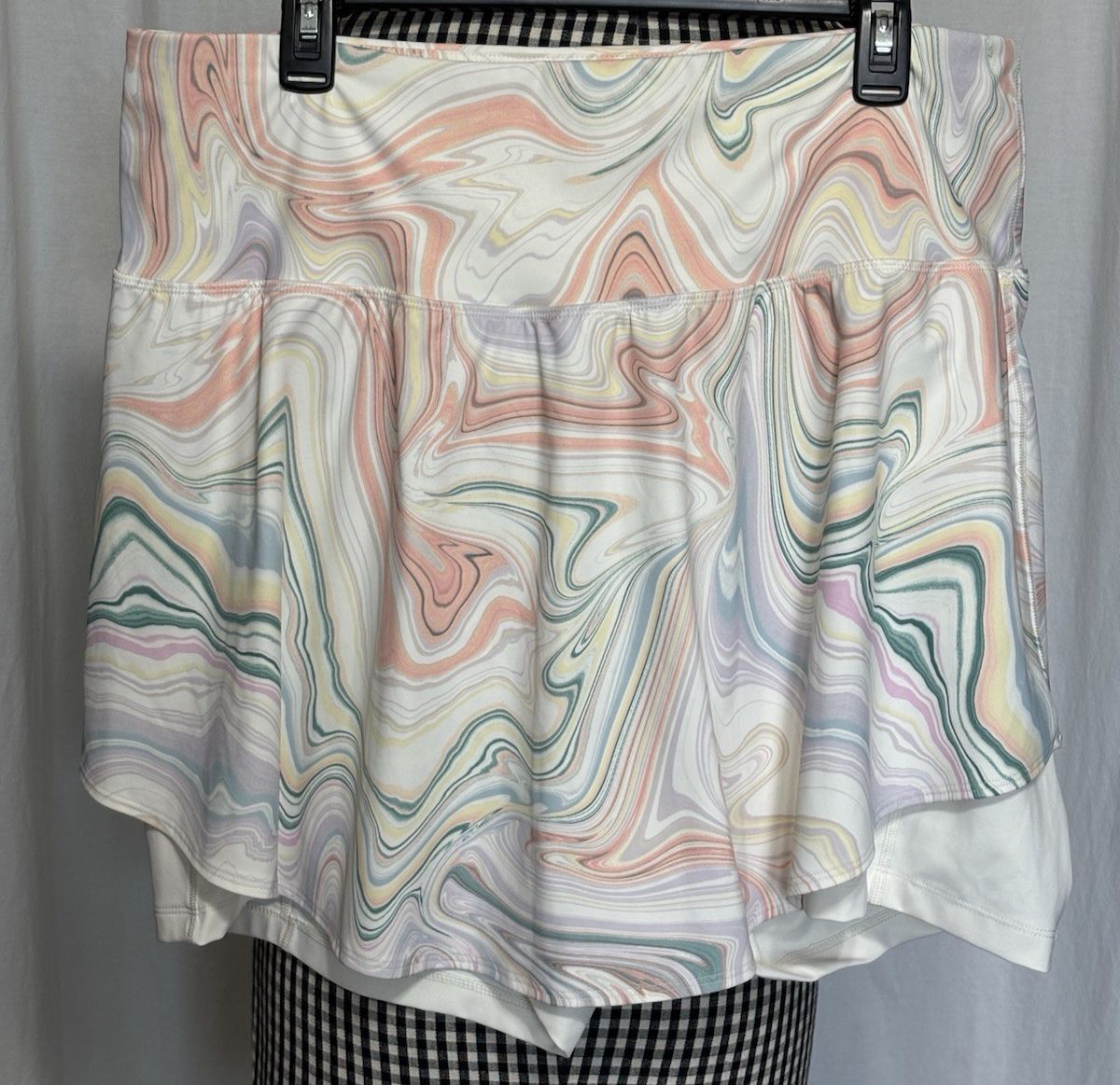 Old Navy Active Women Size 2X High Rise Powersoft Skort Go-Dry Marble print