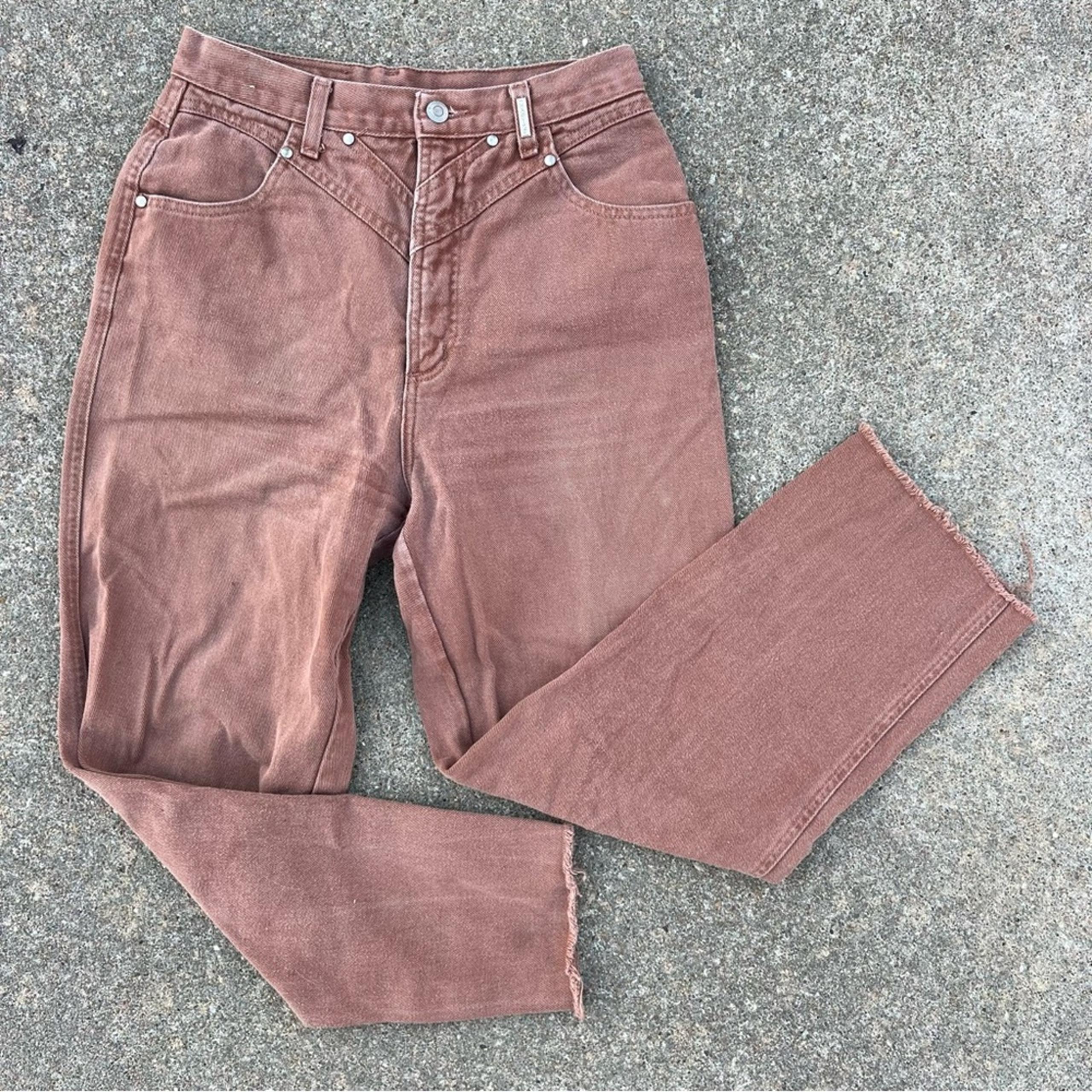 Vintage Rockies High Rise Bareback V Yoke Terra Cotta Dusty Rose Wedgie Jeans 28