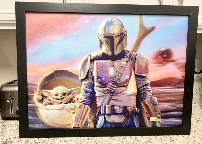 Star wars mandalorian 3D interactive art
