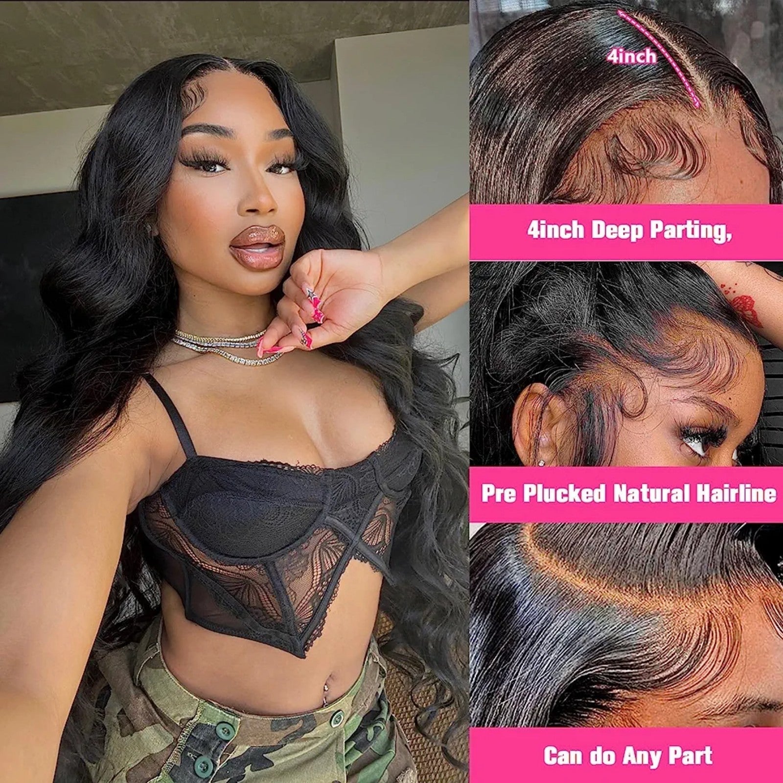 26in human hair lace front