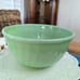 Rare- Jadeite- Bowl- Mixing- Fire King- Glass- Kitchen- Decor- Mid Mod