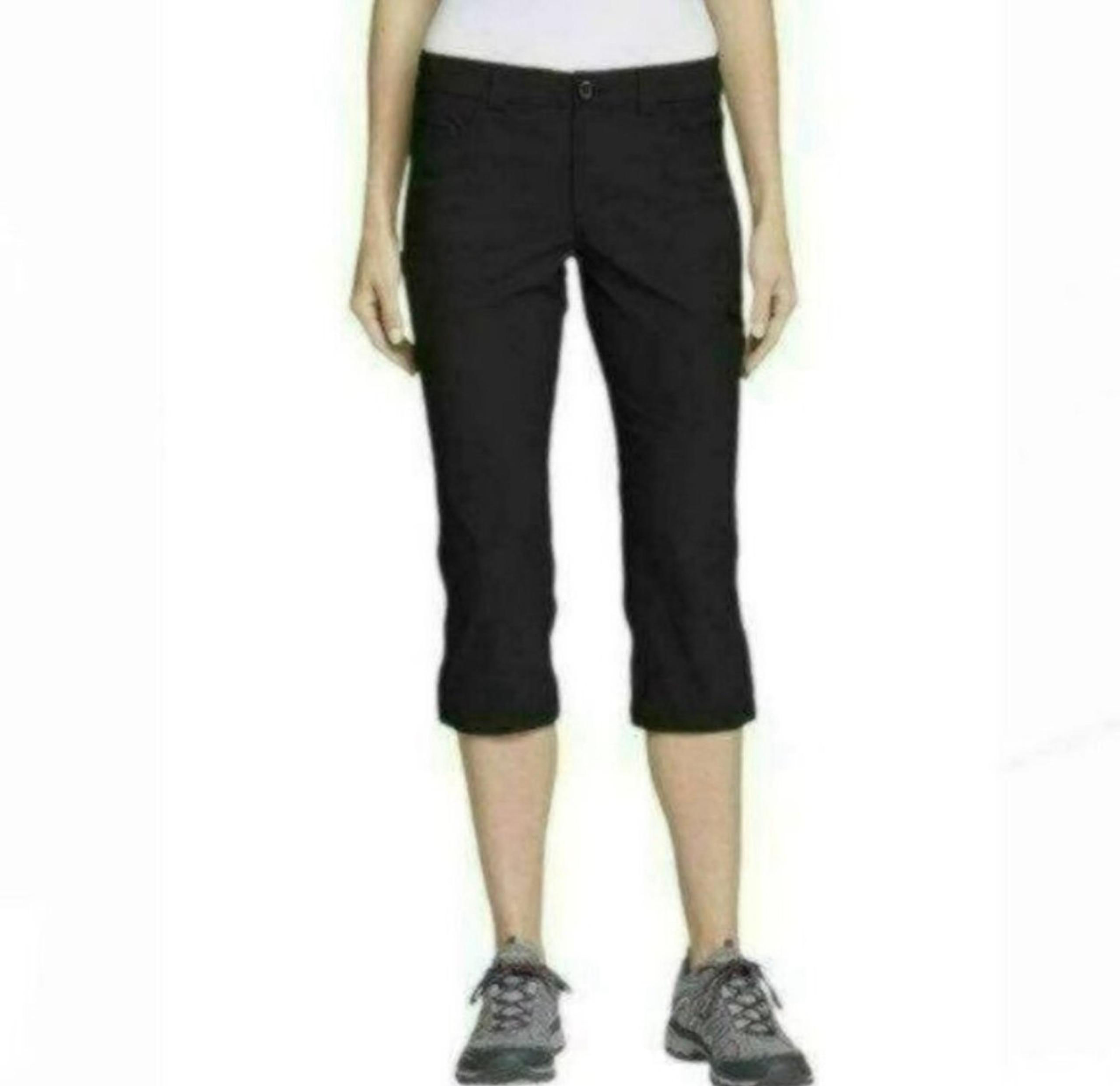 Eddie Bauer Women’s Black Nylon Hiking Capri Pants - Size 12