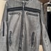 Bleu Grandeur - Gray Leather Jacket