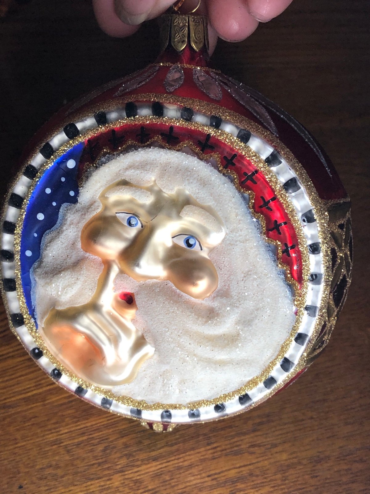 VTG Waterford Santa Ornament
