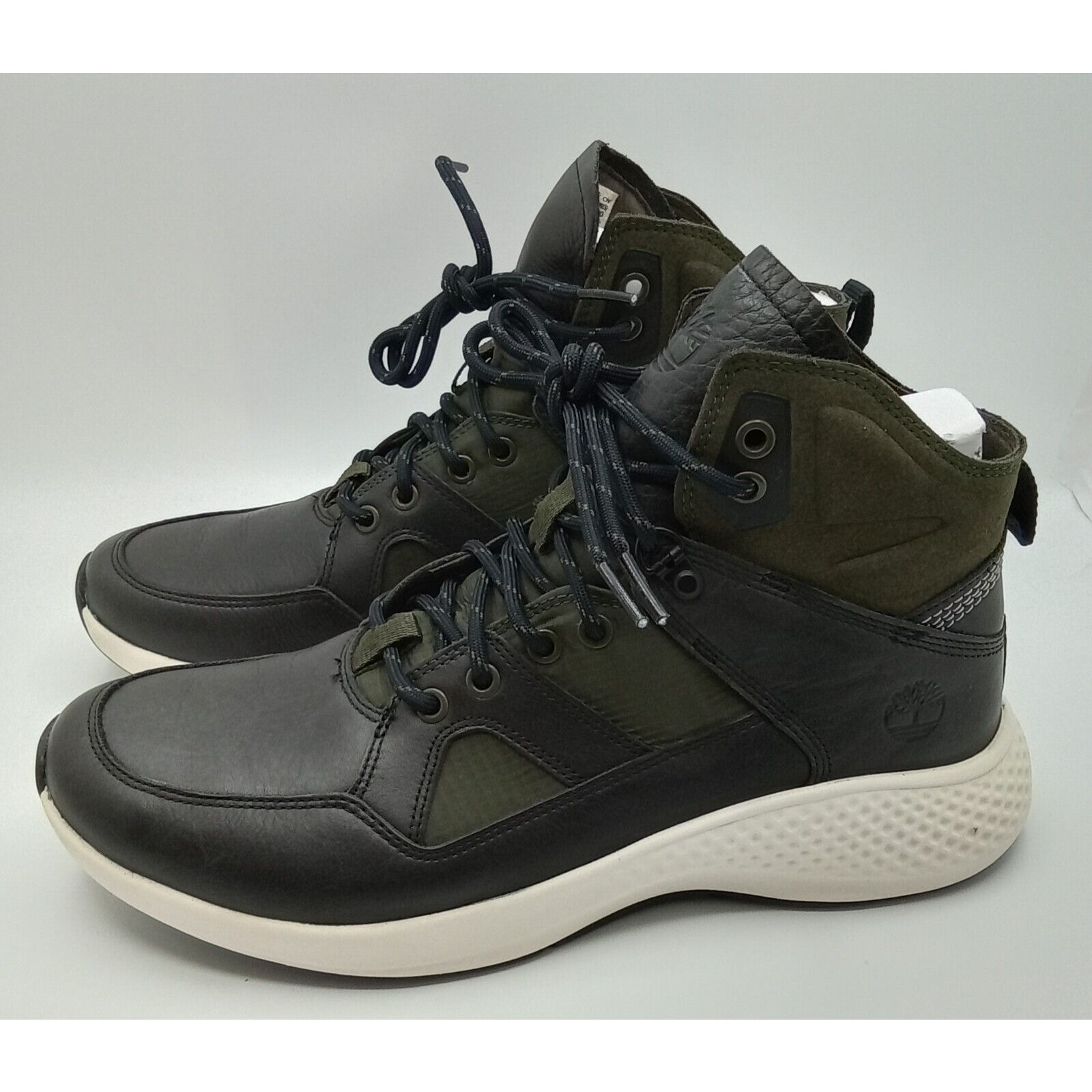 New Timberland Men's Flyroam Go Leather Black/Green Size 10.5