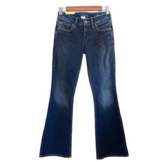 Silver NWT Aiko Flare Dark Wash Embroidered Pockets Denim Jeans Size 25 31