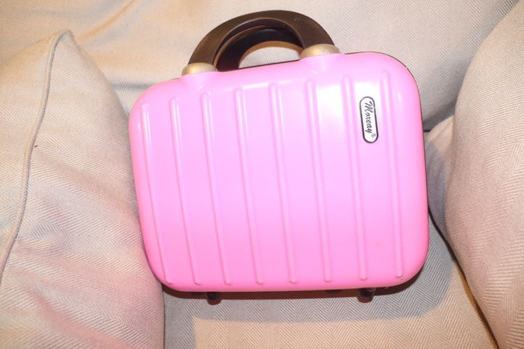 Baby pink hardshell make up case also fo