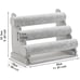 New Triple Bracelet Holder, Velvet Jewelry Stand & Necklace Organizer - Gray