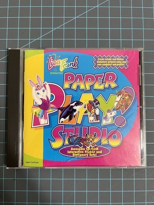 RARE HTF Lisa Frank Paper Play Studio CD