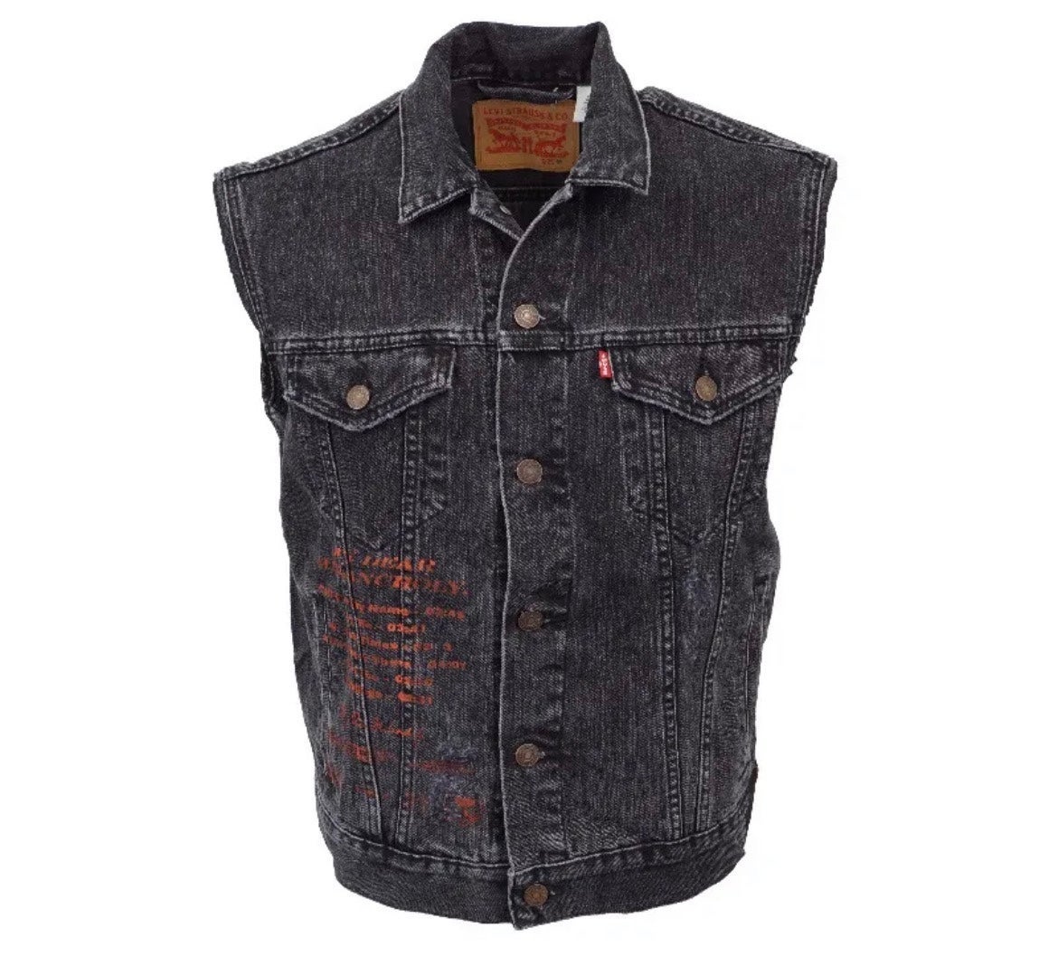 The Weeknd Weekend XO Levi’s I Got Two Red Pills My Dear Melancholy Denim Vest