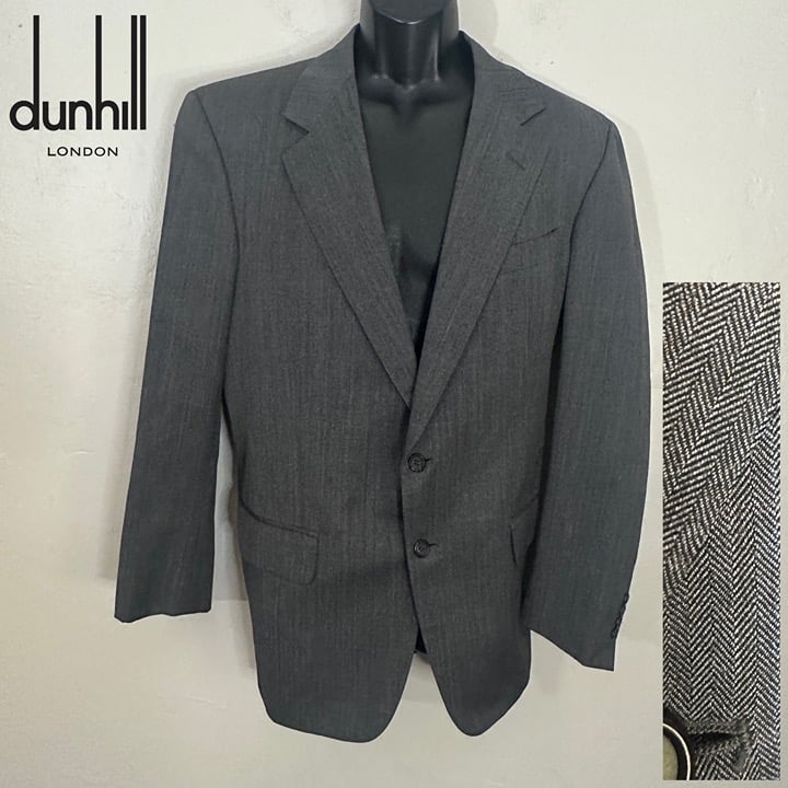 Dunhill Herringbone Blazer EU 50R / ~ US 40R Gnlty worn Made in Italy 100% wool