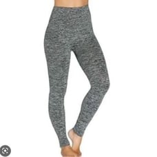 Spanx Black and White Marled Full Length Leggings Size 1X