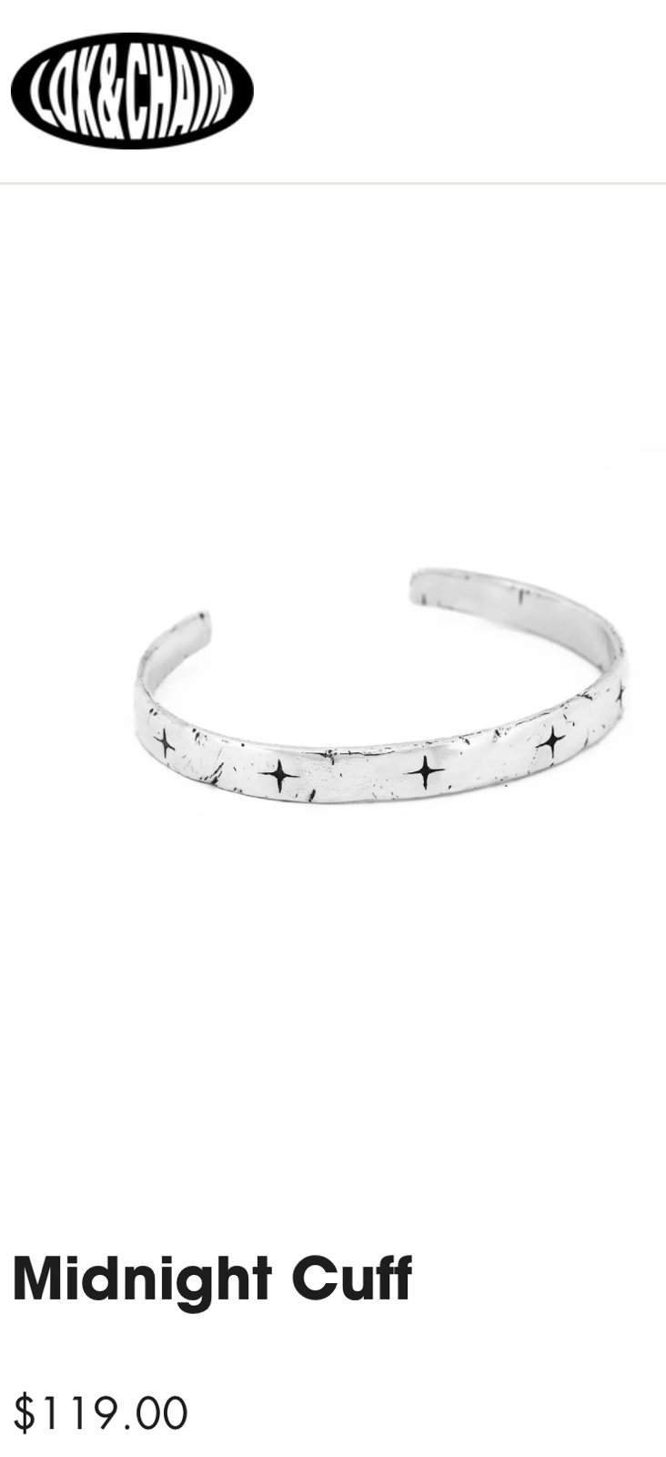 Lox & Chain Midnight Cuff