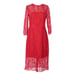 NWT J.Crew ¾ Sleeve Lace Sheath in Bright Cerise Tie Bow Back Dress 6