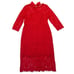 NWT J.Crew ¾ Sleeve Lace Sheath in Bright Cerise Tie Bow Back Dress 6