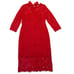 NWT J.Crew ¾ Sleeve Lace Sheath in Bright Cerise Tie Bow Back Dress 6