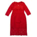 NWT J.Crew ¾ Sleeve Lace Sheath in Bright Cerise Tie Bow Back Dress 6